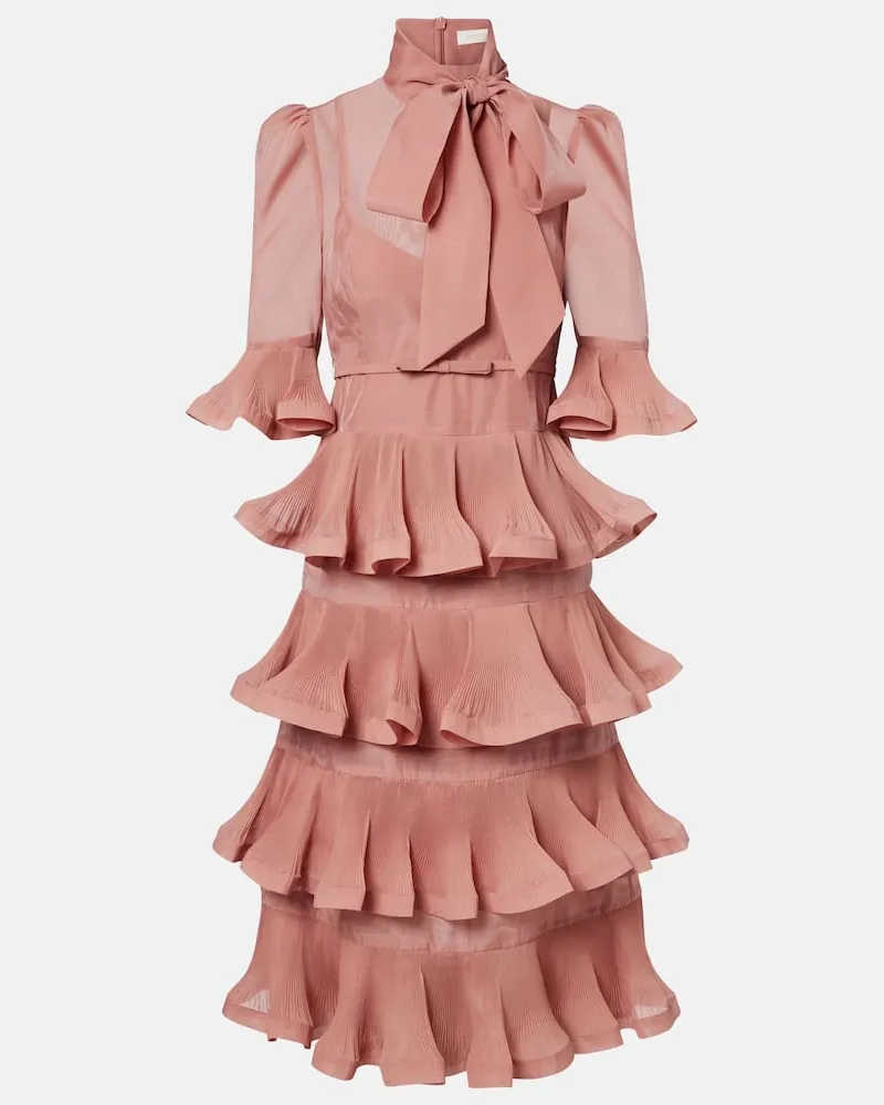 Zimmermann Midikleid Rosa