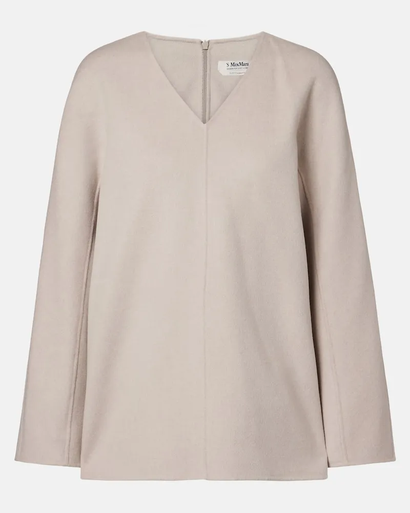 Max Mara Pullover Riva aus Schurwolle Beige