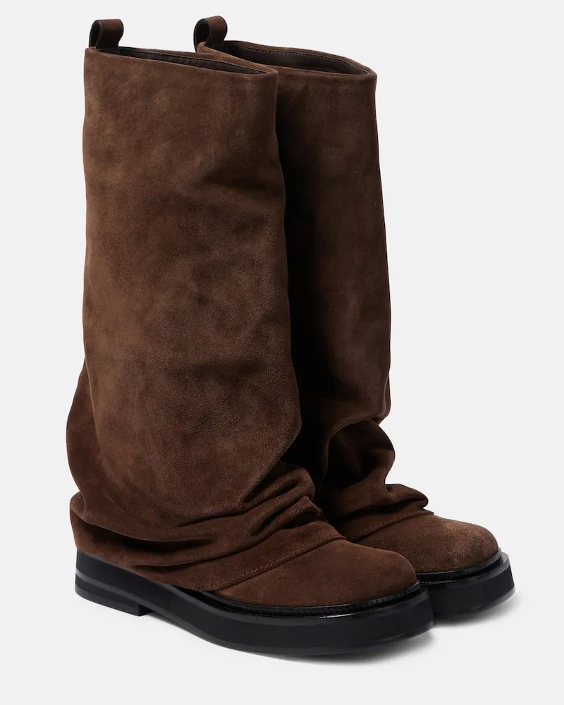 ATTICO Stiefel Robin aus Veloursleder Braun