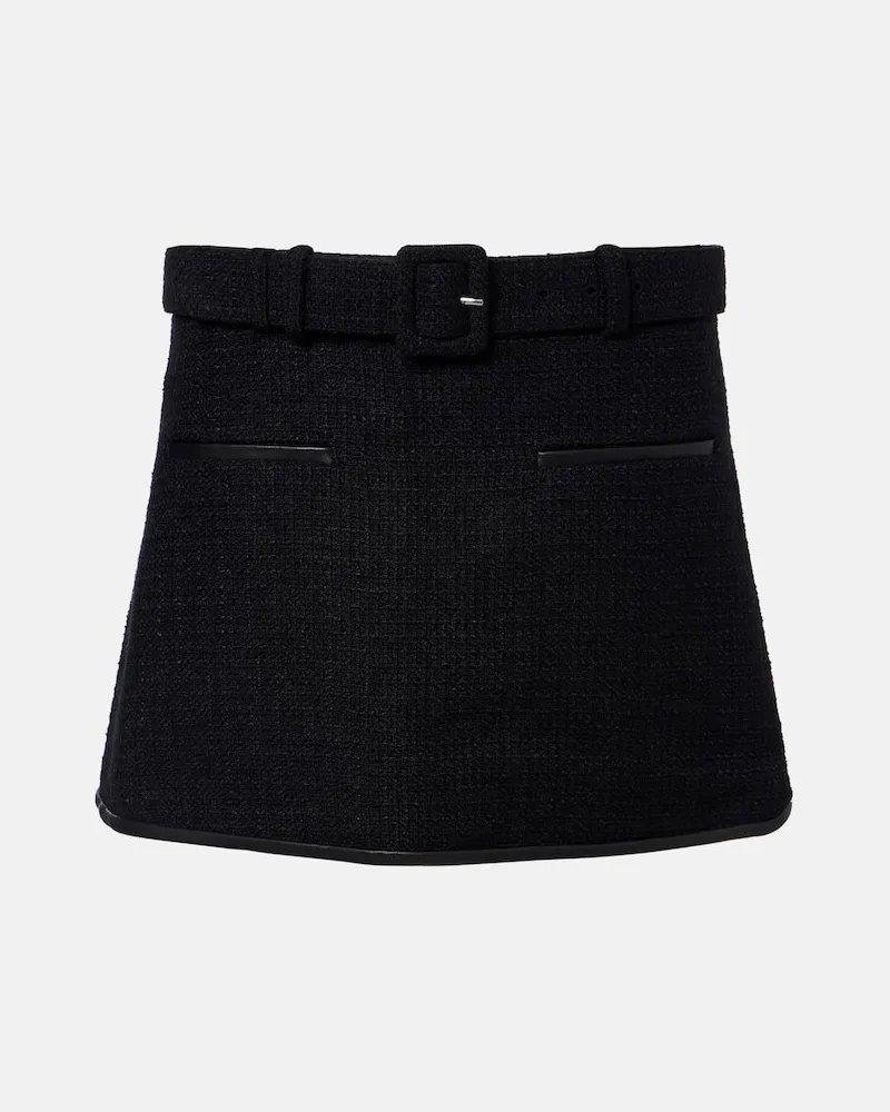 Self-Portrait Minirock aus Tweed Schwarz