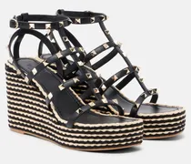 Espadrille-Sandalen Rockstud aus Leder