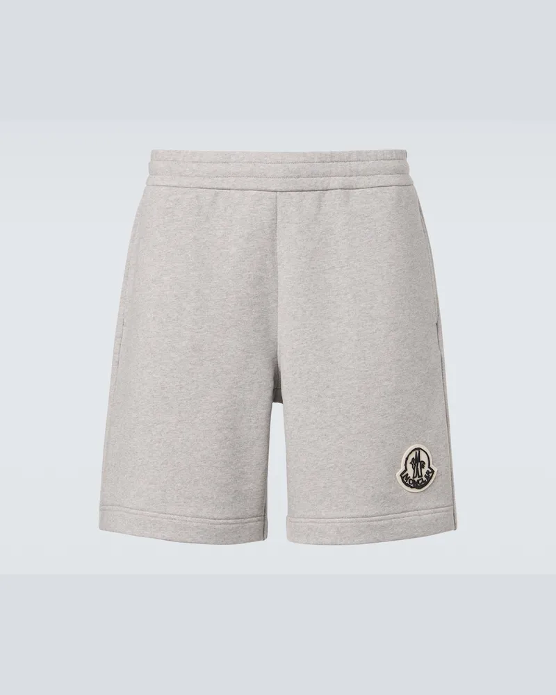 Moncler Bermuda-Shorts aus Baumwoll-Jersey Grau