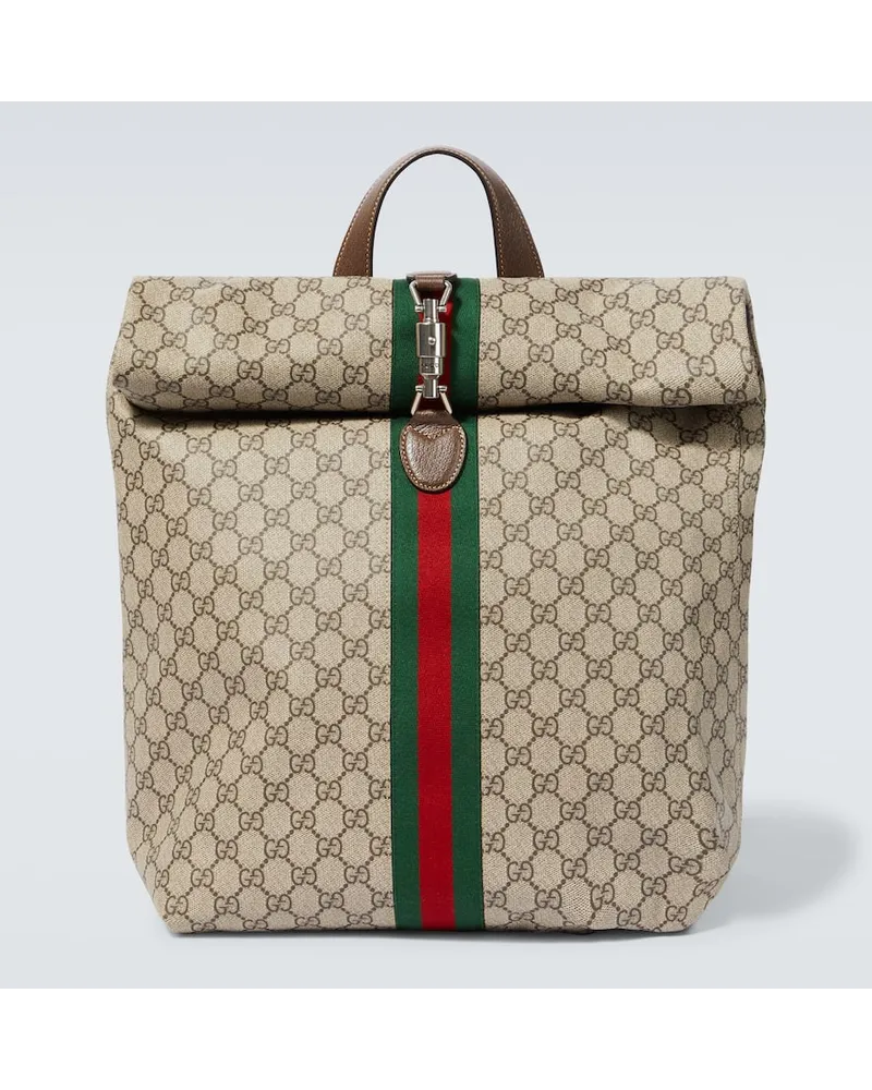 Gucci Rucksack Jackie 1961 GG aus Canvas Beige