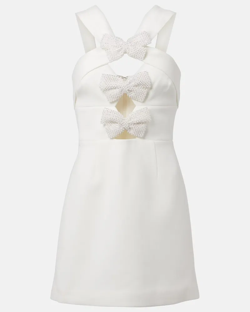 Rebecca Vallance Minikleid Hermoine aus Crêpe Weiß
