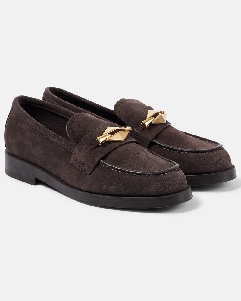 Jimmy Choo Loafers Maddie aus Veloursleder Braun