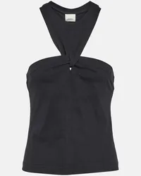 Isabel Marant Top Zineba aus Baumwoll-Jersey Schwarz