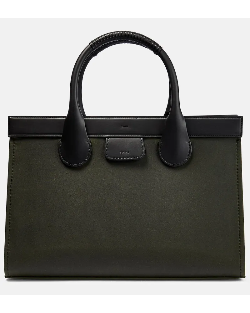 Chloé Chloe Tote Edith Large mit Leder Schwarz