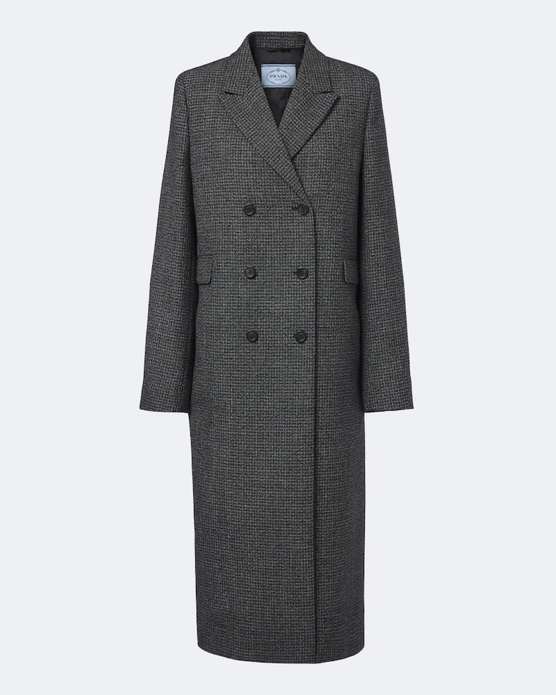 Prada Mantel aus Schurwolle Schwarz