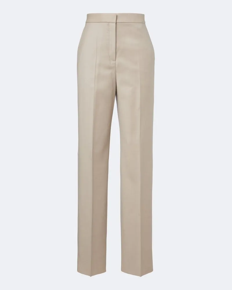 AGNONA Gerade Hose aus Wolle Beige