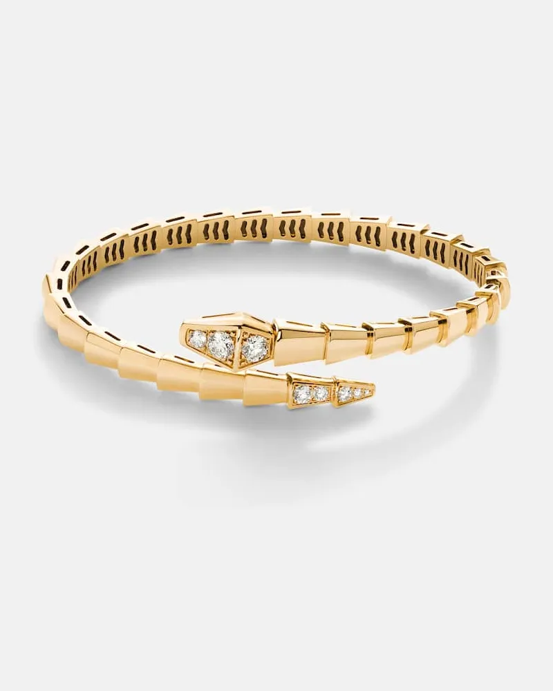 Bulgari Armreif Serpenti Viper aus 18kt Gelbgold mit Diamanten Gold