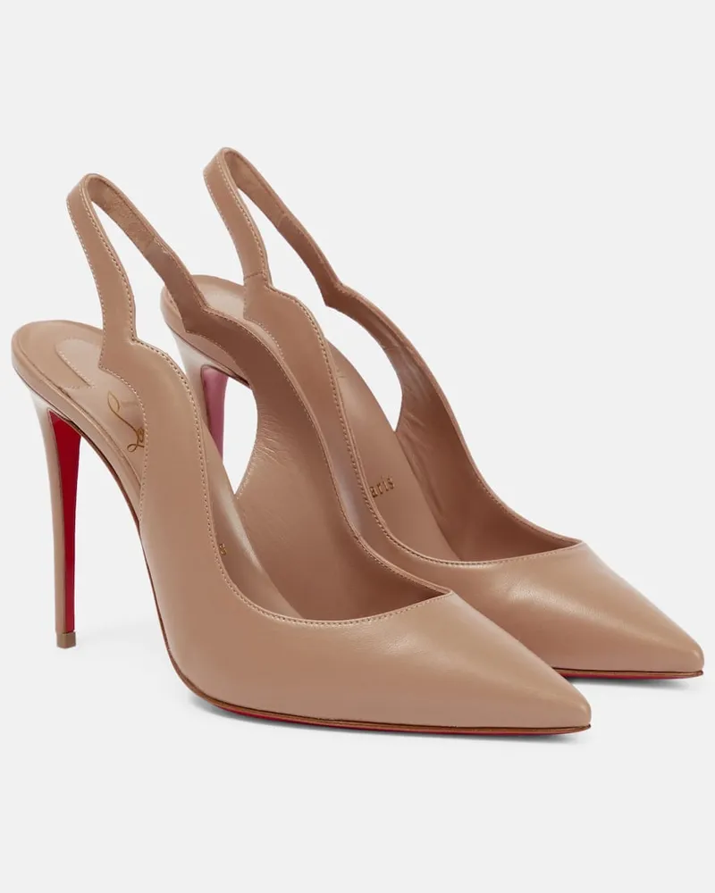 Christian Louboutin Nudes Slingback-Pumps Hot Chick aus Leder Neutral