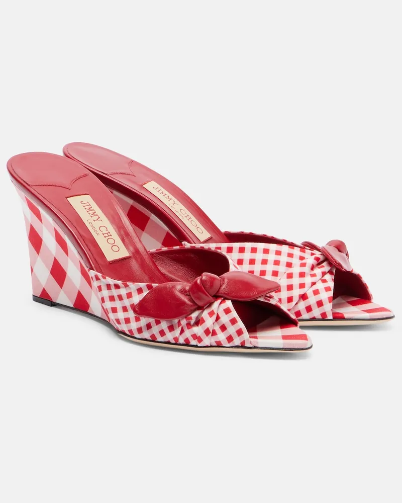Jimmy Choo Wedge-Pantoletten Livi Rot