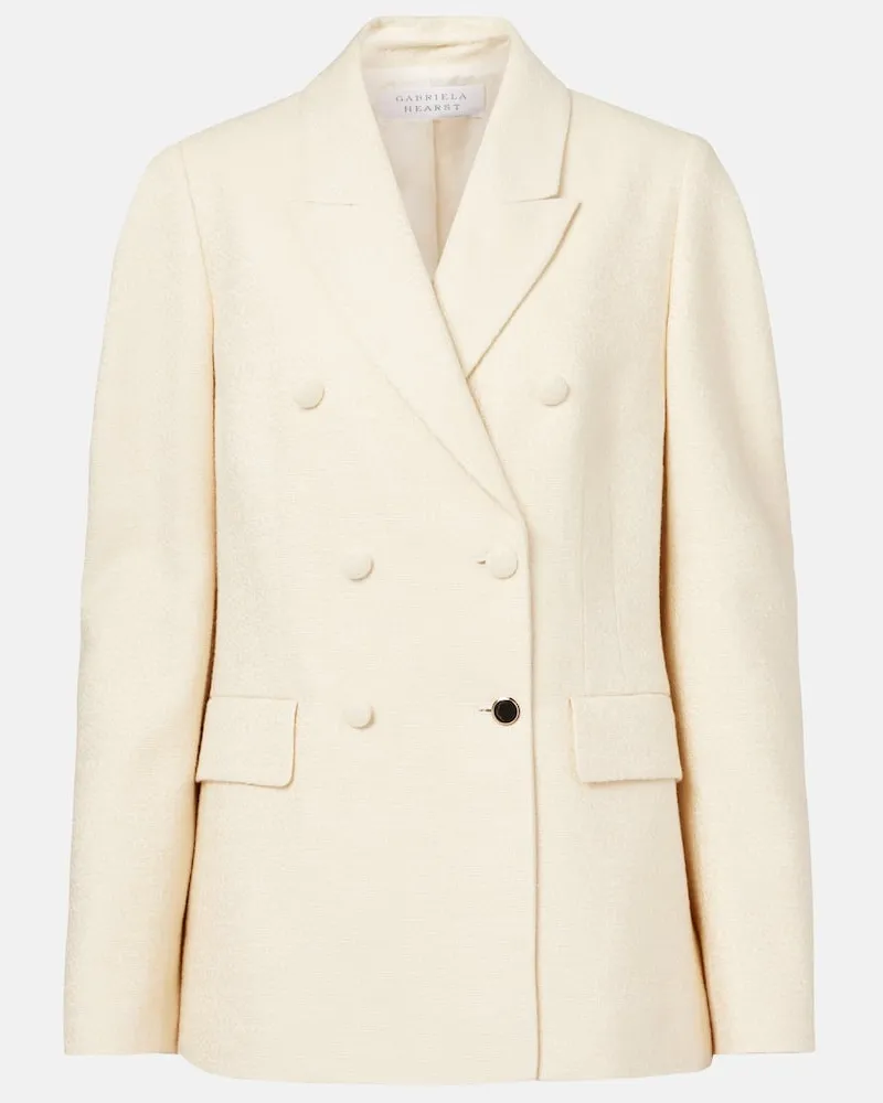 Gabriela Hearst Blazer Sedna aus Seide Weiß
