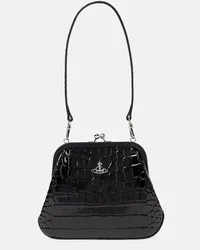 Vivienne Westwood Schultertasche aus Leder Schwarz