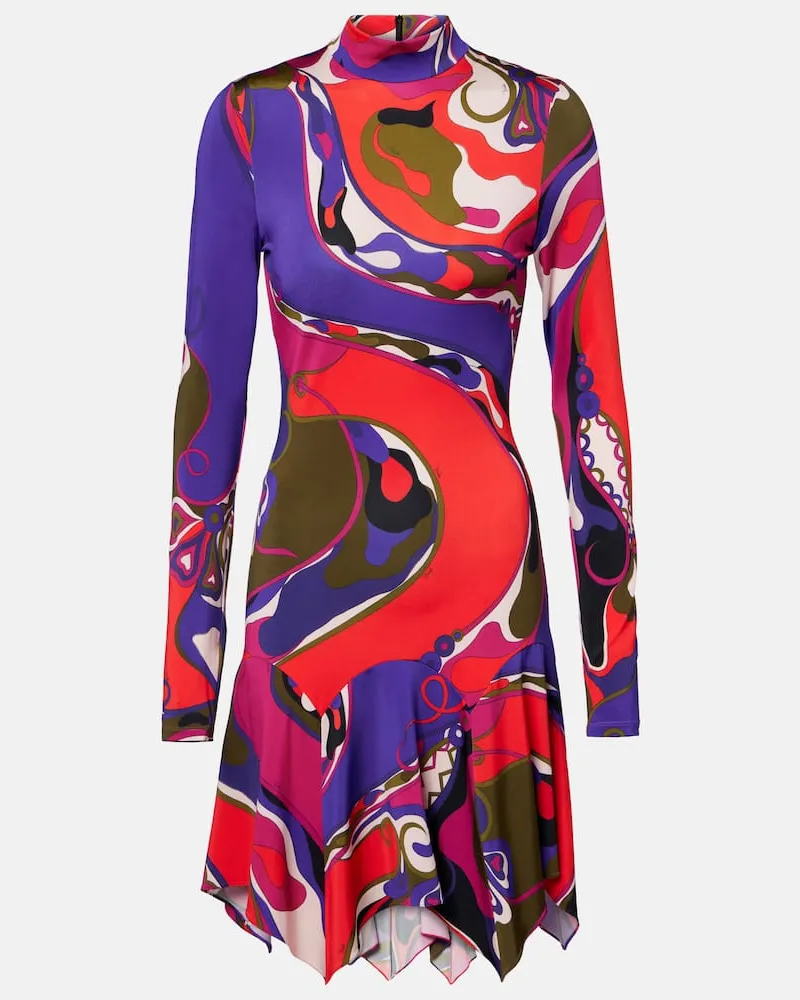Emilio Pucci Minikleid Orchidee aus Jersey Multicolor
