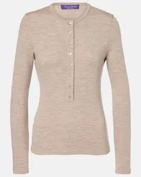 Ralph Lauren Henley-Top aus Wolle Beige