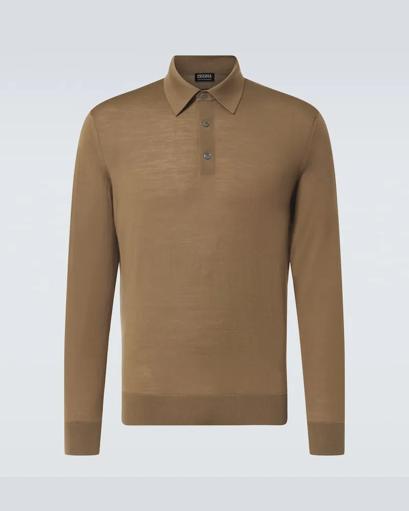 Ermenegildo Zegna Polopullover aus Wolle Grün
