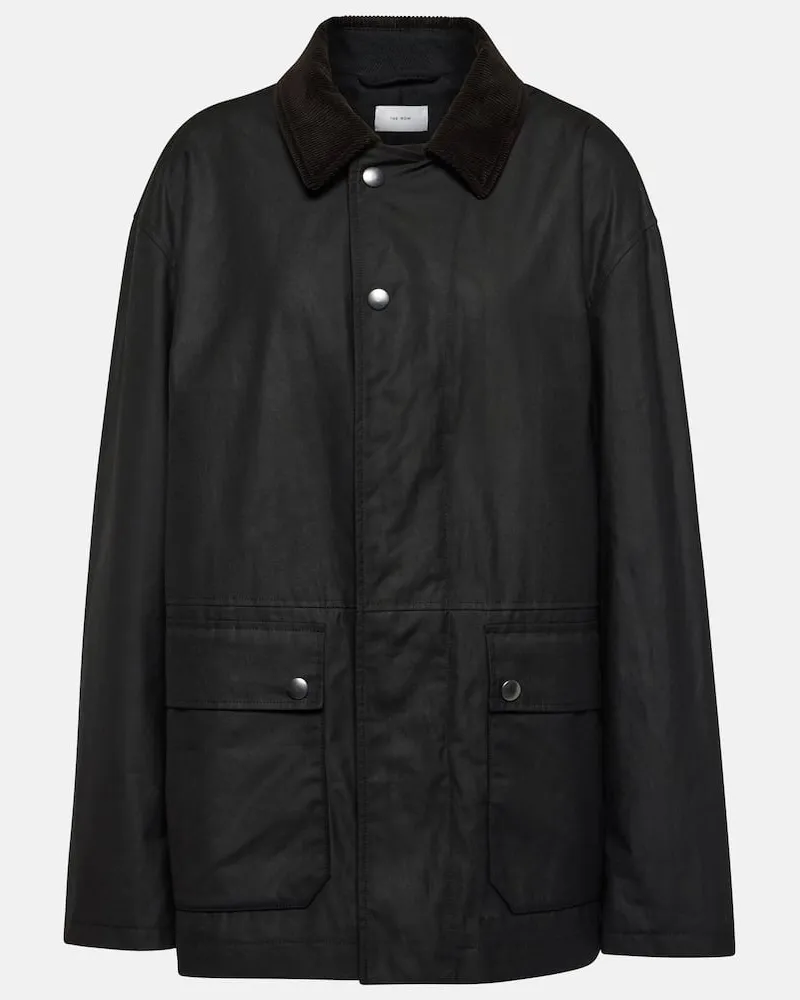 The Row Jacke Frank aus Baumwoll-Canvas Schwarz