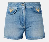 Mid-Rise Jeansshorts VGold