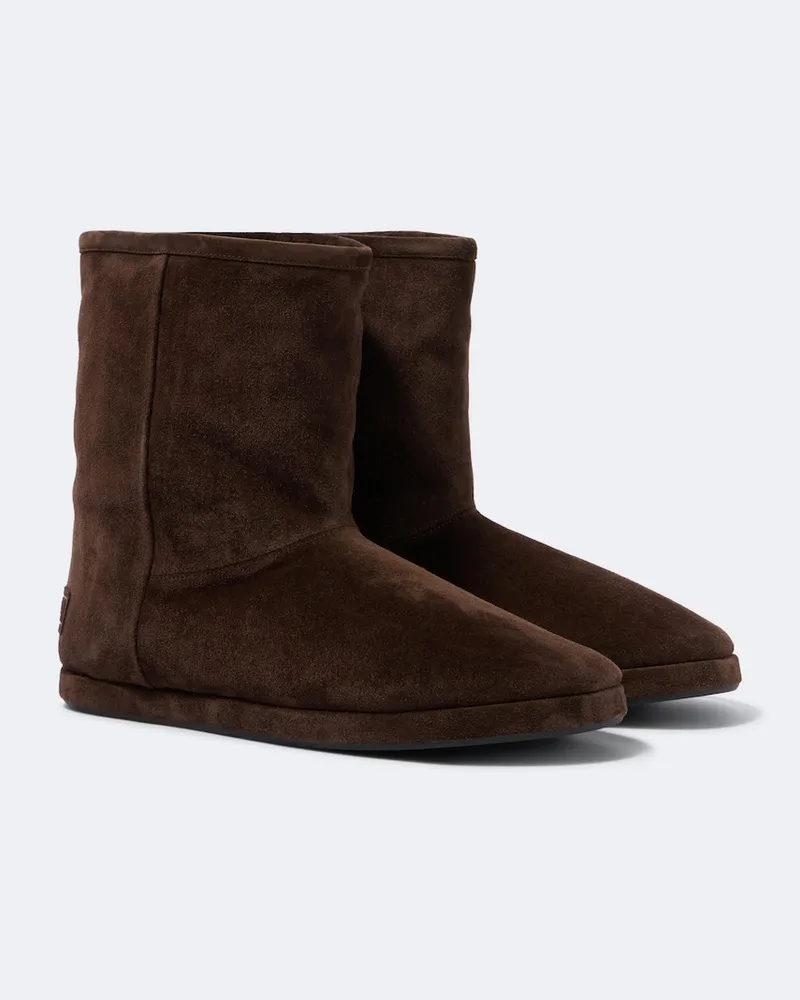 Balenciaga Ankle Boots Alaska Soft aus Veloursleder Braun