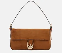 Schultertasche Harlow aus Veloursleder