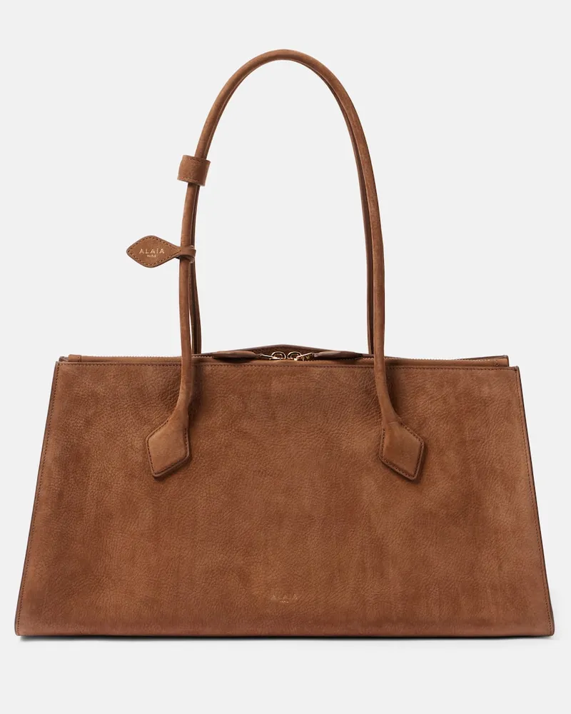 Alaïa Alaïa Tote Le Teckel aus Veloursleder Braun