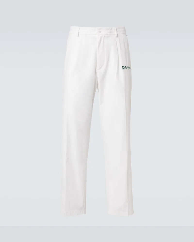 Ralph Lauren Gerade Hose aus Jersey Weiß
