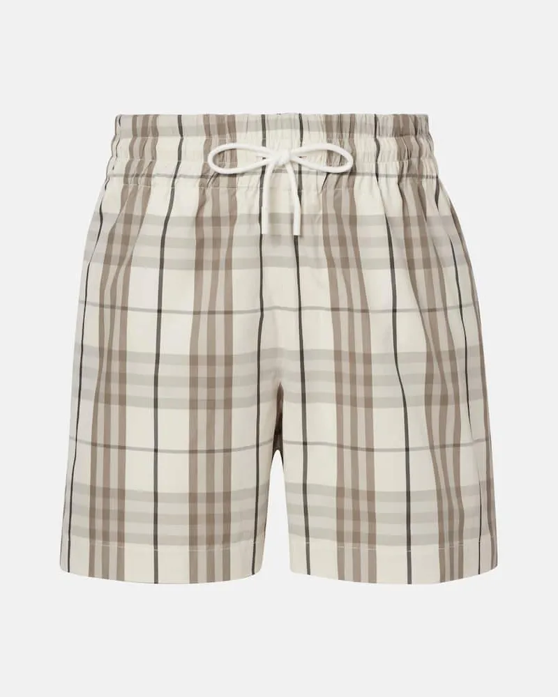 Burberry Shorts Burberry Check aus Baumwolle Beige
