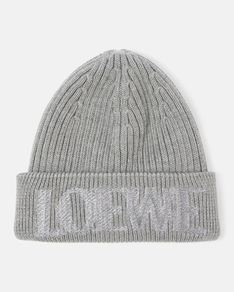 Loewe Mütze aus Wolle Grau