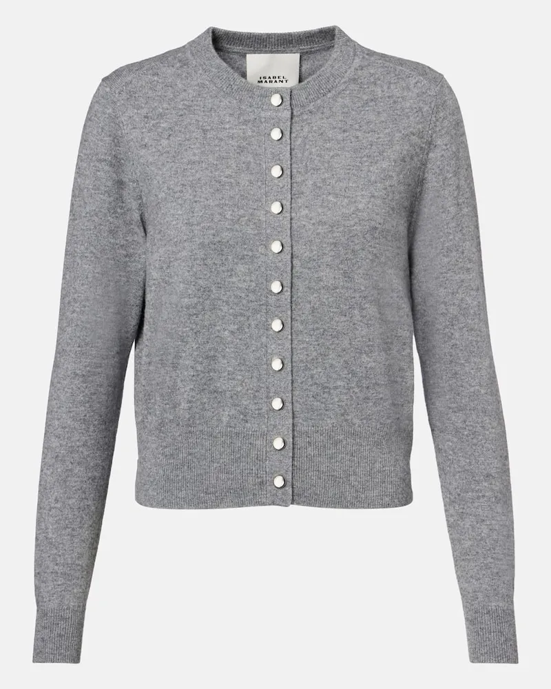 Isabel Marant Cardigan Idesia aus Wolle und Kaschmir Grau