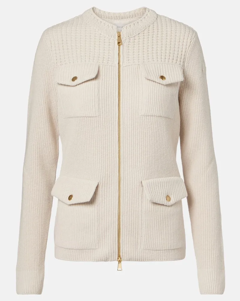 Moncler Jacke aus Schurwolle Beige