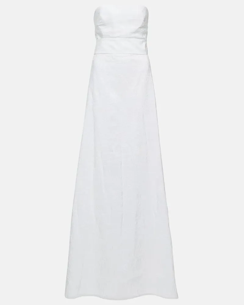 Max Mara Bridal Robe Pavento aus Taft Weiß
