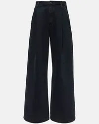 AGOLDE Low-Rise Wide-Leg Jeans Ellis Schwarz