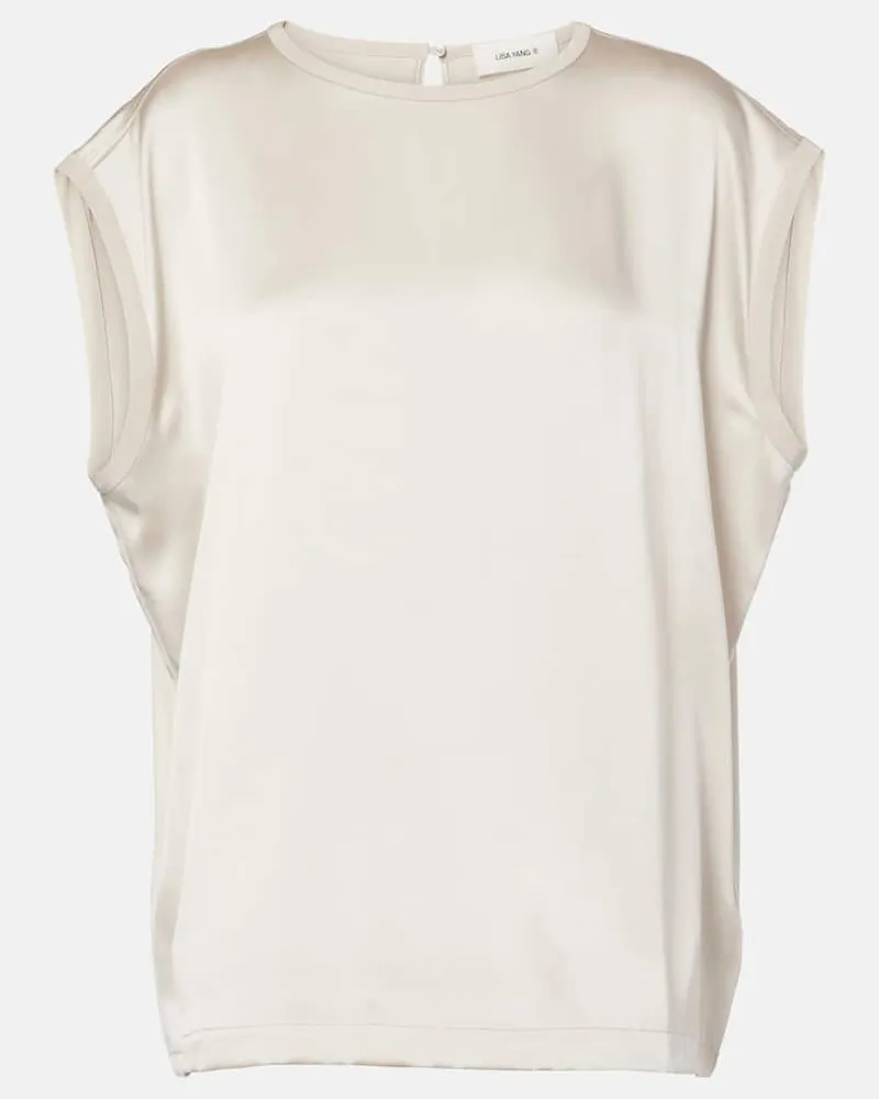 Lisa Yang Top aus Seide Beige