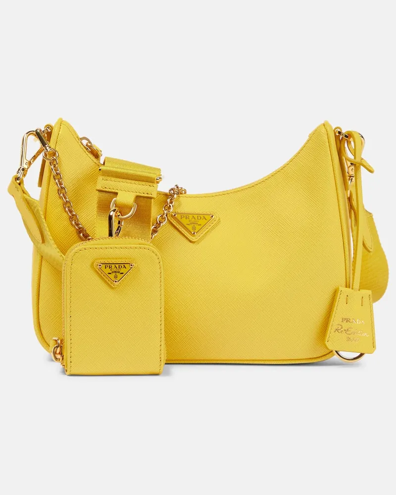 Prada Schultertasche Re-Edition 2005 Small Gelb
