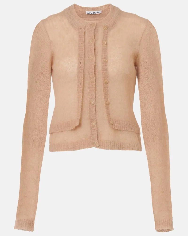 Acne Studios Cardigan aus Mohair und Wolle Beige