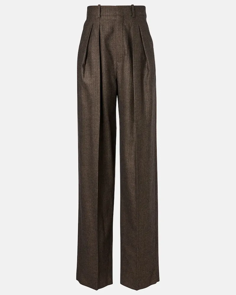 Saint Laurent Hose aus Wolle Braun