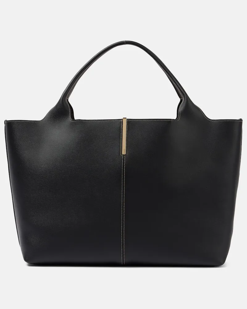 TOD'S Tote Bag Medium aus Leder Schwarz
