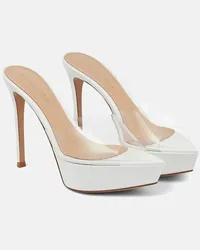 Gianvito Rossi Pantoletten Betty 85 mit Leder Weiss