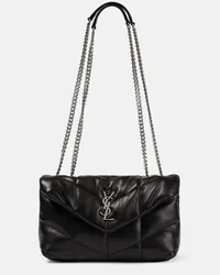 Saint Laurent Schultertasche Puffer Toy aus Leder Schwarz