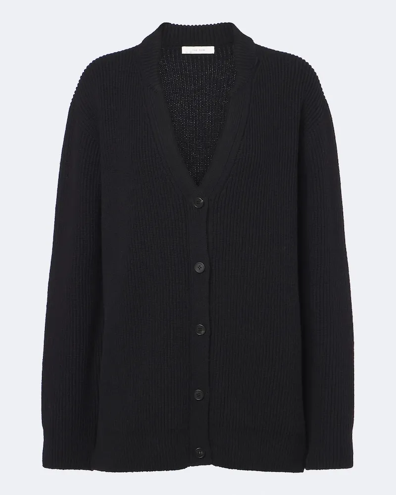 The Row Cardigan Oron aus Wolle Schwarz