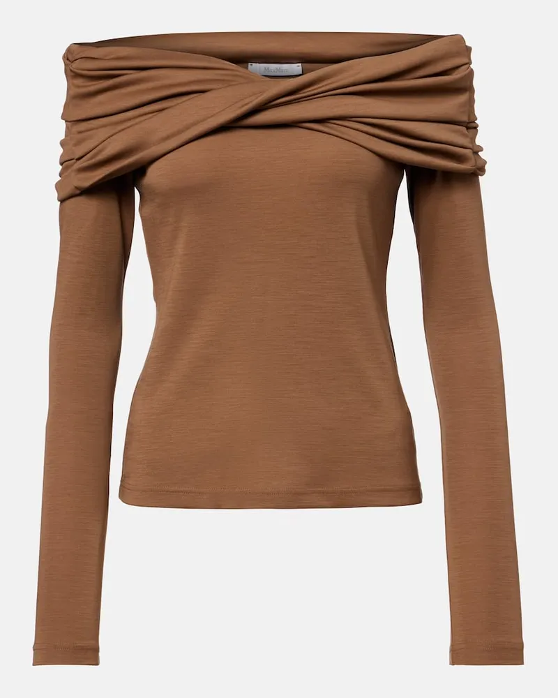 Max Mara Top Orafo aus Schurwolle Braun
