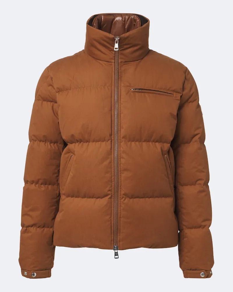 Moncler Daunenjacke aus Baumwolle Orange