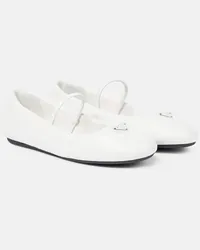 Prada Ballerinas aus Leder Weiss