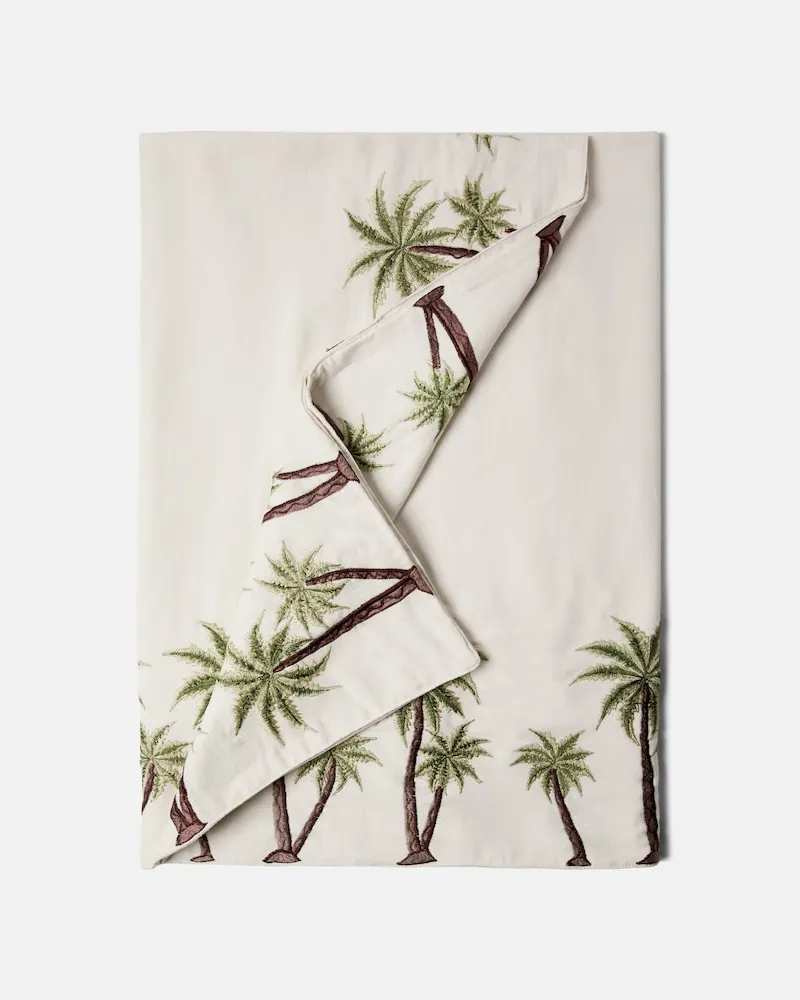 Les-Ottomans Bestickte Tischdecke Multicolor