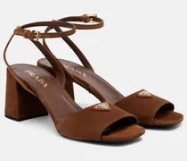 Sandalen aus Veloursleder