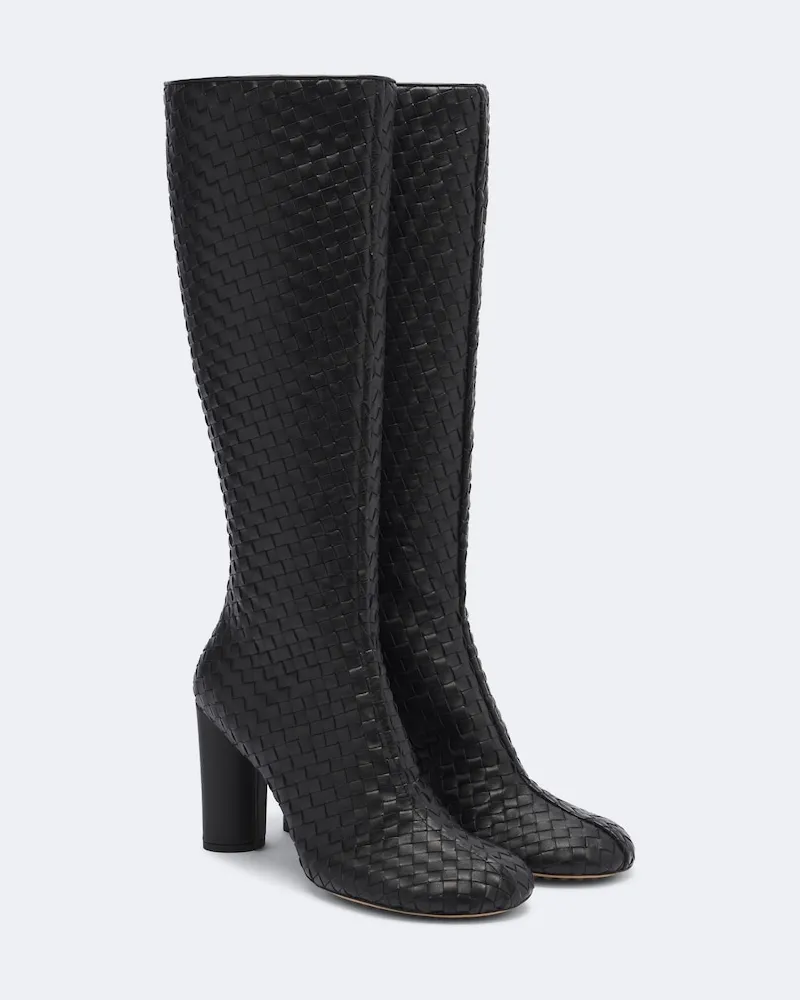 Bottega Veneta Stiefel Cherry aus Leder Schwarz