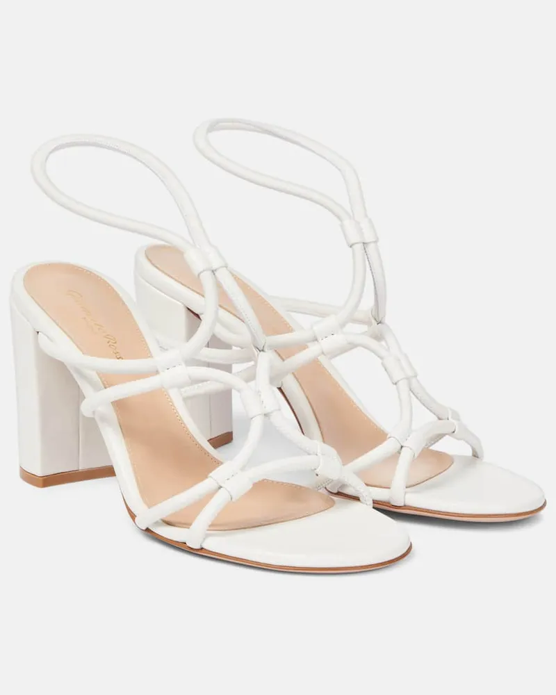 Gianvito Rossi Sandalen Cage 85 aus Leder Weiß