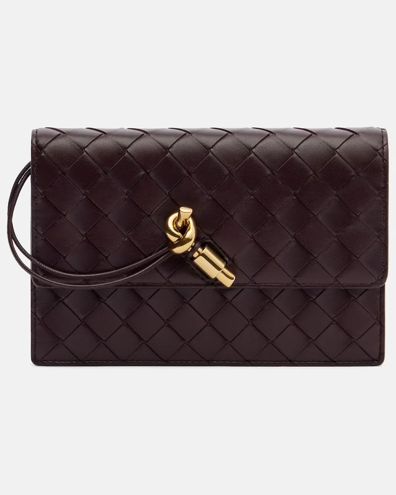 Bottega Veneta Portemonnaie mit Kettenriemen Andiamo Burgund