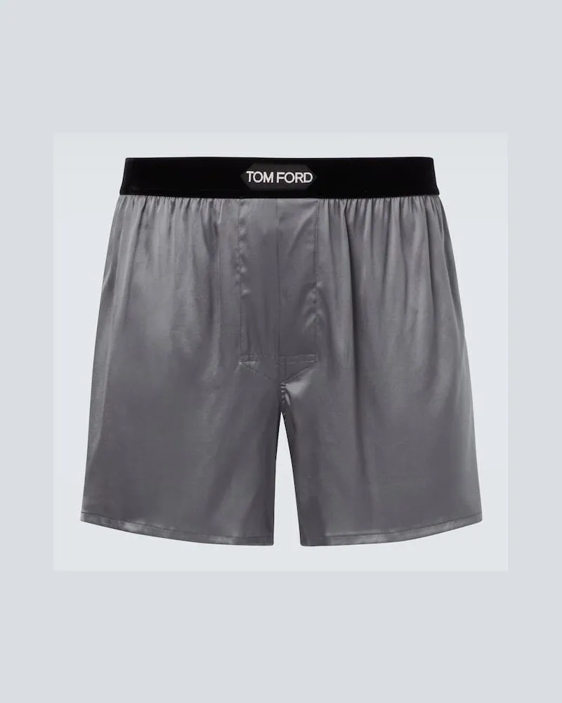 Tom Ford Boxershorts aus einem Seidengemisch Grau